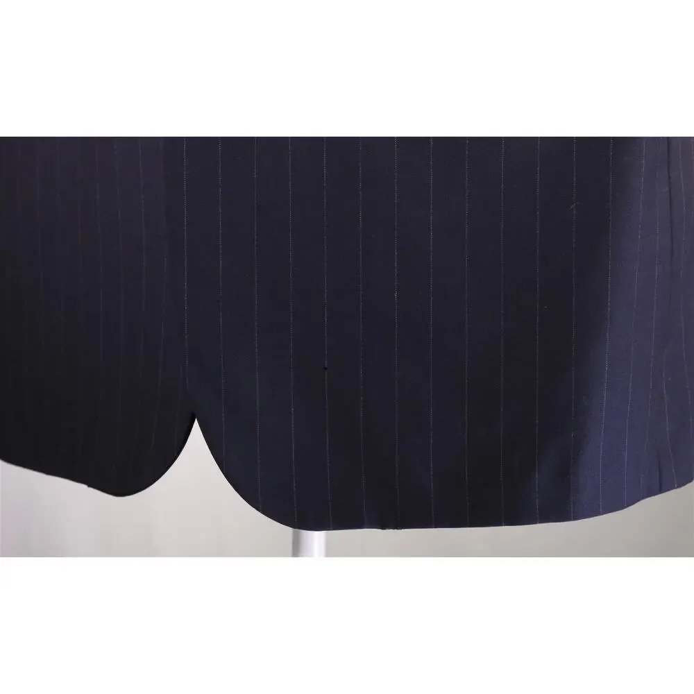 Brooks Brothers Golden Fleece Navy Pinstripe Suit Jacket Blazer Loro Piana 46L